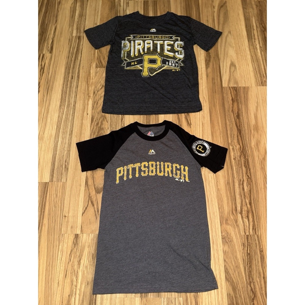 Pittsburgh Pirates Majestic Boys‎ Sz Small 8 Cotton T-shirt Lot Graphic Tee